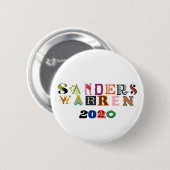 Sanders/Warren 2020 Ronde Button 5,7 Cm (Voorkant /achterkant)