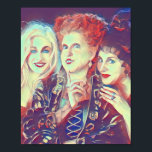 Sanderson Sisters Art Deco Print<br><div class="desc">Dit is een 8x10 art deco print van de Sanderson zussen perfect voor elke halloween fan.</div>