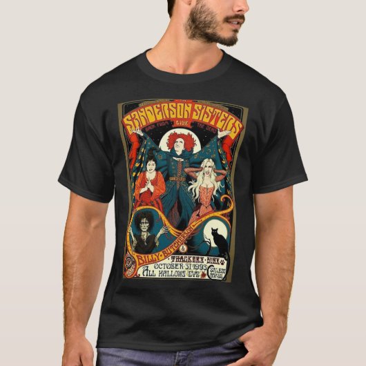 Sanderson Sisters Vintage Tour Poster T-Shirt Esse (Voorkant)