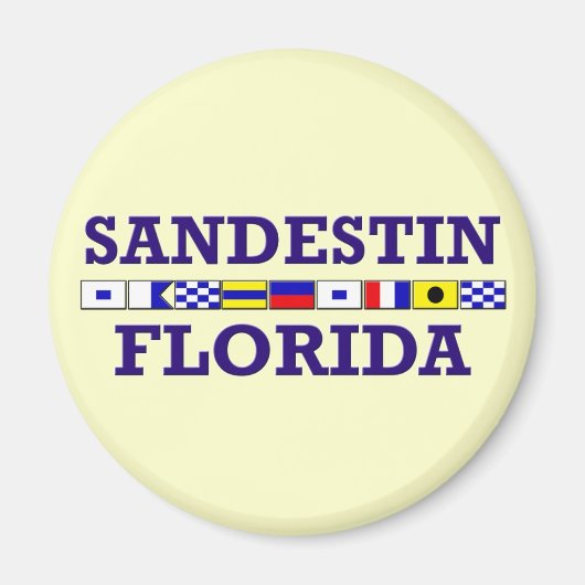 Sandestin Nautical Flags - Square magnet (Voorkant)