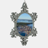 Sandhamn, Stockholm-eilandengroep, Zweden Tin Sneeuwvlok Ornament (Links)