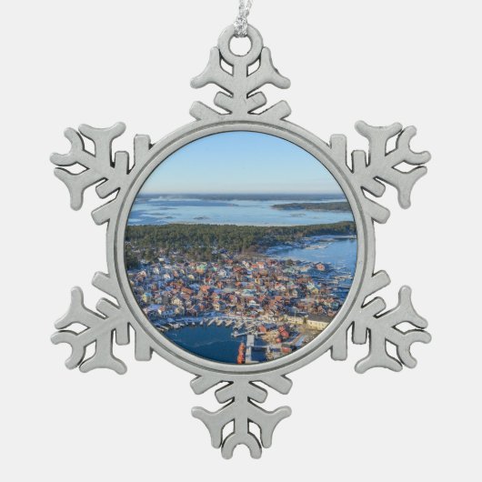 Sandhamn, Stockholm-eilandengroep, Zweden Tin Sneeuwvlok Ornament (Voorkant)
