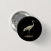 Sandhill Crane Antigone Canadensis Bird Refers Ronde Button 3,2 Cm (Voorkant /achterkant)