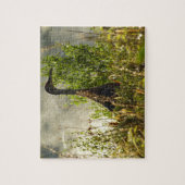 Sandhill Crane bij Moose Ponds in Grand Teton Legpuzzel (Verticaal)