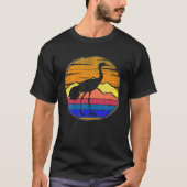Sandhill Crane Bird Retro Sunset Animal Birds Love T-shirt (Voorkant)
