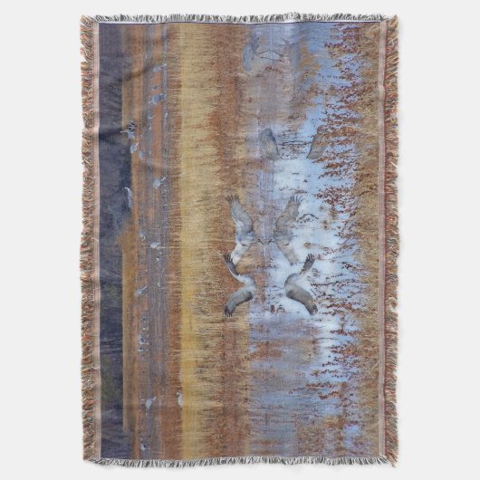 Sandhill Crane Birds Blanket Deken (Voorkant Verticaal)