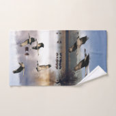Sandhill Crane Birds Flying Wildlife Bath Towel Bad Handdoek (Handdoek)