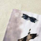 Sandhill Crane Birds Flying Wildlife Beach Towel Strandlaken (In situ)
