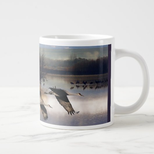 Sandhill Crane Birds Flying Wildlife Jumbo Mok (Rechts)