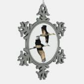 Sandhill Crane Birds Snowflake Ornament (Links)