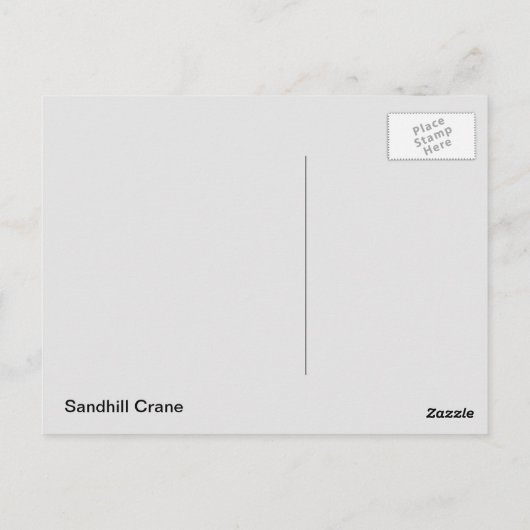 Sandhill Crane Briefkaart (Achterkant)