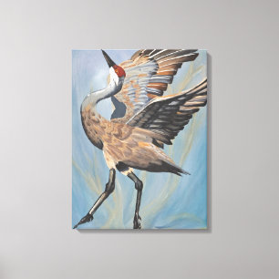 Sandhill Crane canvas Afdruk