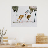 Sandhill Crane Famiy print (Keuken)