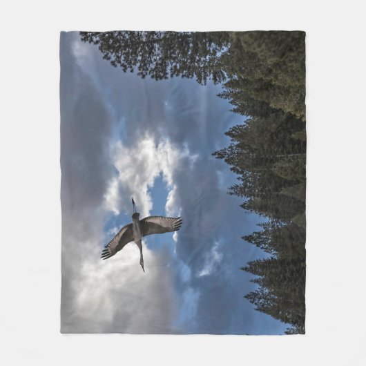 SANDHILL CRANE FLEECE DEKEN (Voorkant)