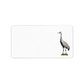 Sandhill Crane Foto Retouradres Label (Voorkant)