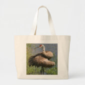 SANDHILL CRANE GROTE TOTE BAG (Voorkant)