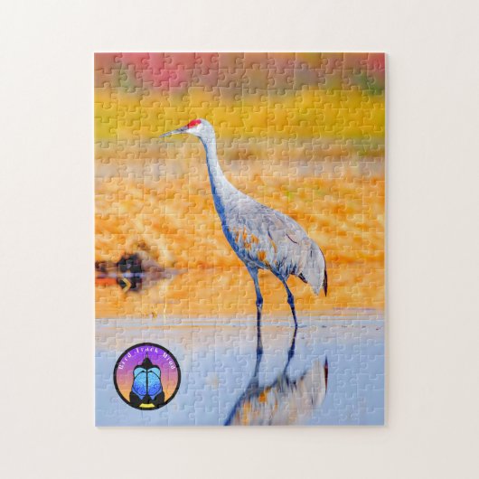 Sandhill Crane Jigzaag Puzzle Legpuzzel (Verticaal)
