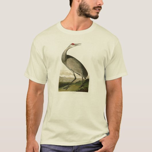 Sandhill Crane John James Audubon Birds of America T-shirt (Voorkant)