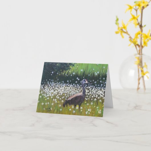 Sandhill Crane Kaart (Gele Bloem)