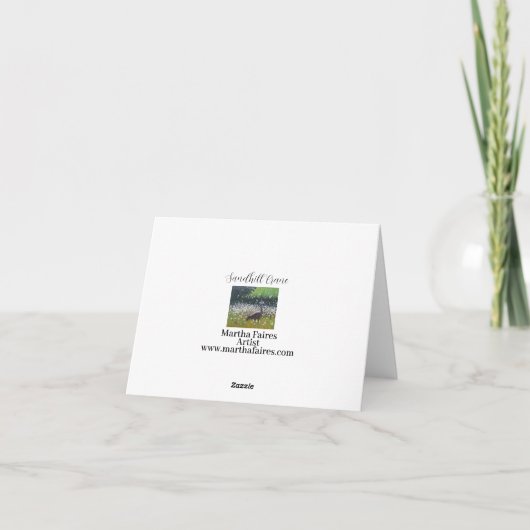 Sandhill Crane Kaart (Achterkant)