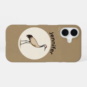 Sandhill Crane Logo iPhone 16 Hoesje (Achterkant horizontaal)