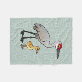 Sandhill Crane met Chick Fleece Deken (Voorkant (Horizontaal))