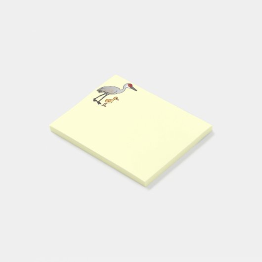Sandhill Crane met Colt Post-it® Notes (Schuin)