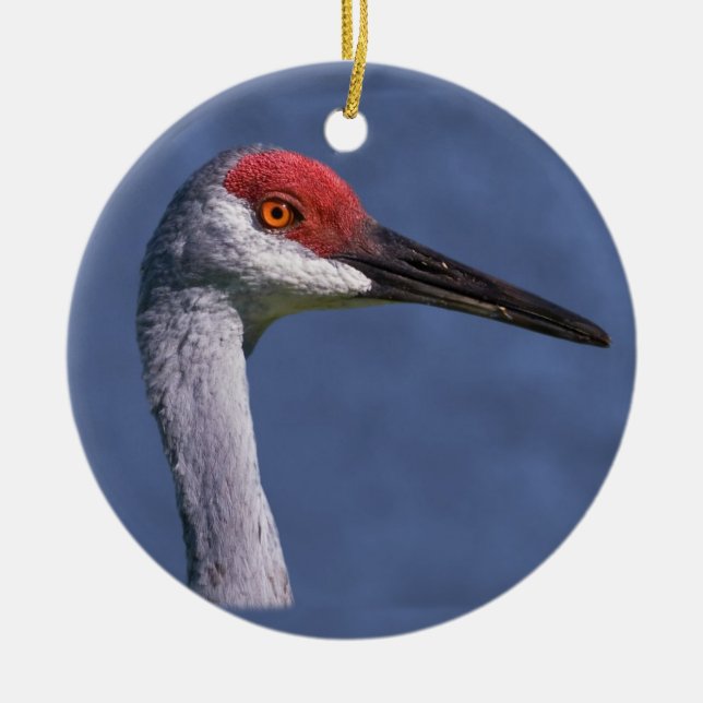 Sandhill Crane Ornament (Voorkant)