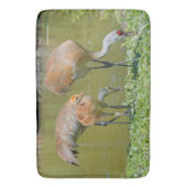 Sandhill Crane Parents and Chick Badmat (Voorkant Verticaal)