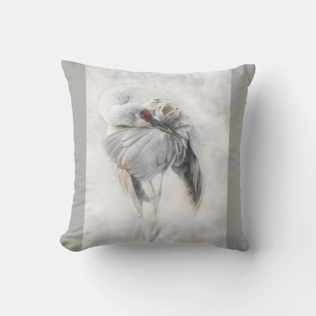 Sandhill Crane Pillow Kussen (Voorkant)