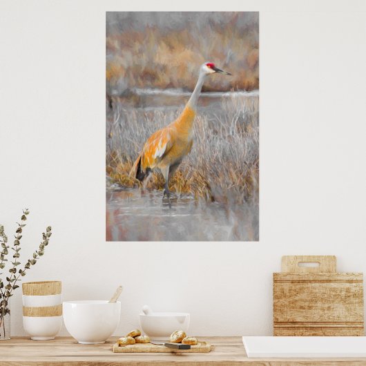 Sandhill Crane Poster (Keuken)