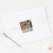 Sandhill Crane Retouradreslabel Vierkante Sticker (Envelop)