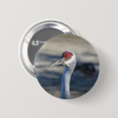 Sandhill Crane Ronde Button 5,7 Cm (Voorkant /achterkant)