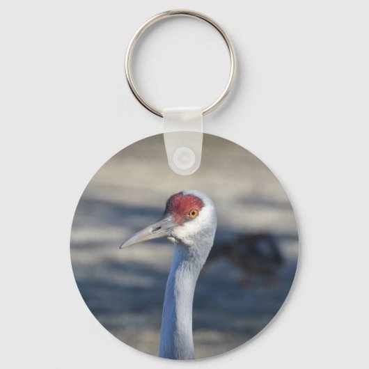 Sandhill Crane Sleutelhanger (Voorkant)