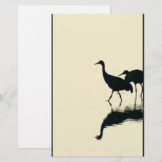 Sandhill Crane Stationery Briefpapier (Voorkant / Achterkant)