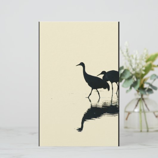 Sandhill Crane Stationery Briefpapier (Staand voorkant)