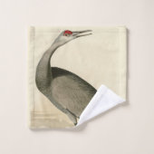 Sandhill Crane uit Audubon's Birds of America Bad Handdoek (Wasdoekje)