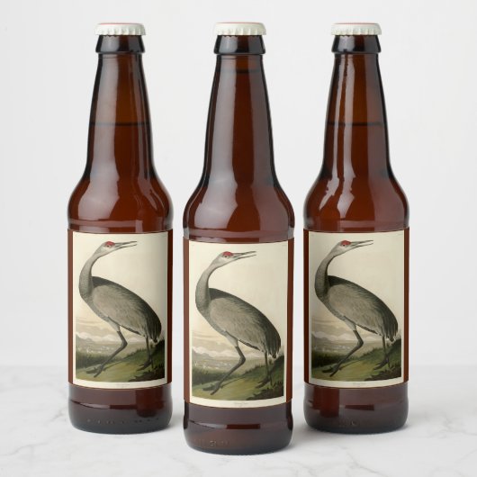 Sandhill Crane uit Audubon's Birds of America Bier Etiket (Flessen)