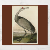 Sandhill Crane uit Audubon's Birds of America Bier Etiket (Enkel label)