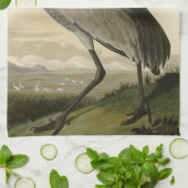 Sandhill Crane uit Audubon's Birds of America Theedoek (Gevouwen)