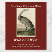 Sandhill Crane uit Audubon's Birds of America Wijn Etiket (Enkel label)
