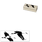 Sandhill Crane Vogels Wildlife Dieren Hout Stempel (Gestempeld)