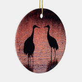 Sandhill cranen keramisch ornament (Rechts)