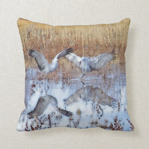 Sandhill Cranes Birds Animal Wildlife Pillow Kussen