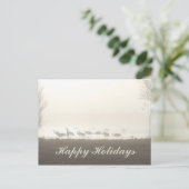 Sandhill Cranes in de Mist Prettige feestdagen (Staand voorkant)