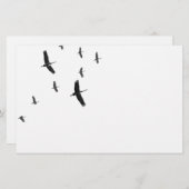 Sandhill Cranes in vlucht Briefpapier (Voorkant / Achterkant)
