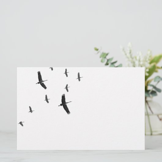 Sandhill Cranes in vlucht Briefpapier (Staand voorkant)