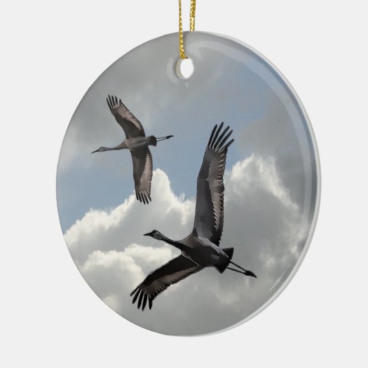 SANDHILL CRANES KERAMISCH ORNAMENT (Links)