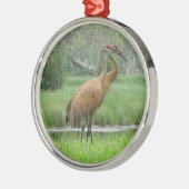 Sandhill Cranes Metalen Ornament (Links)