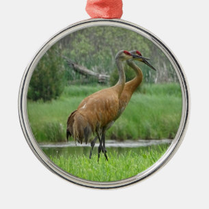 Sandhill Cranes Metalen Ornament